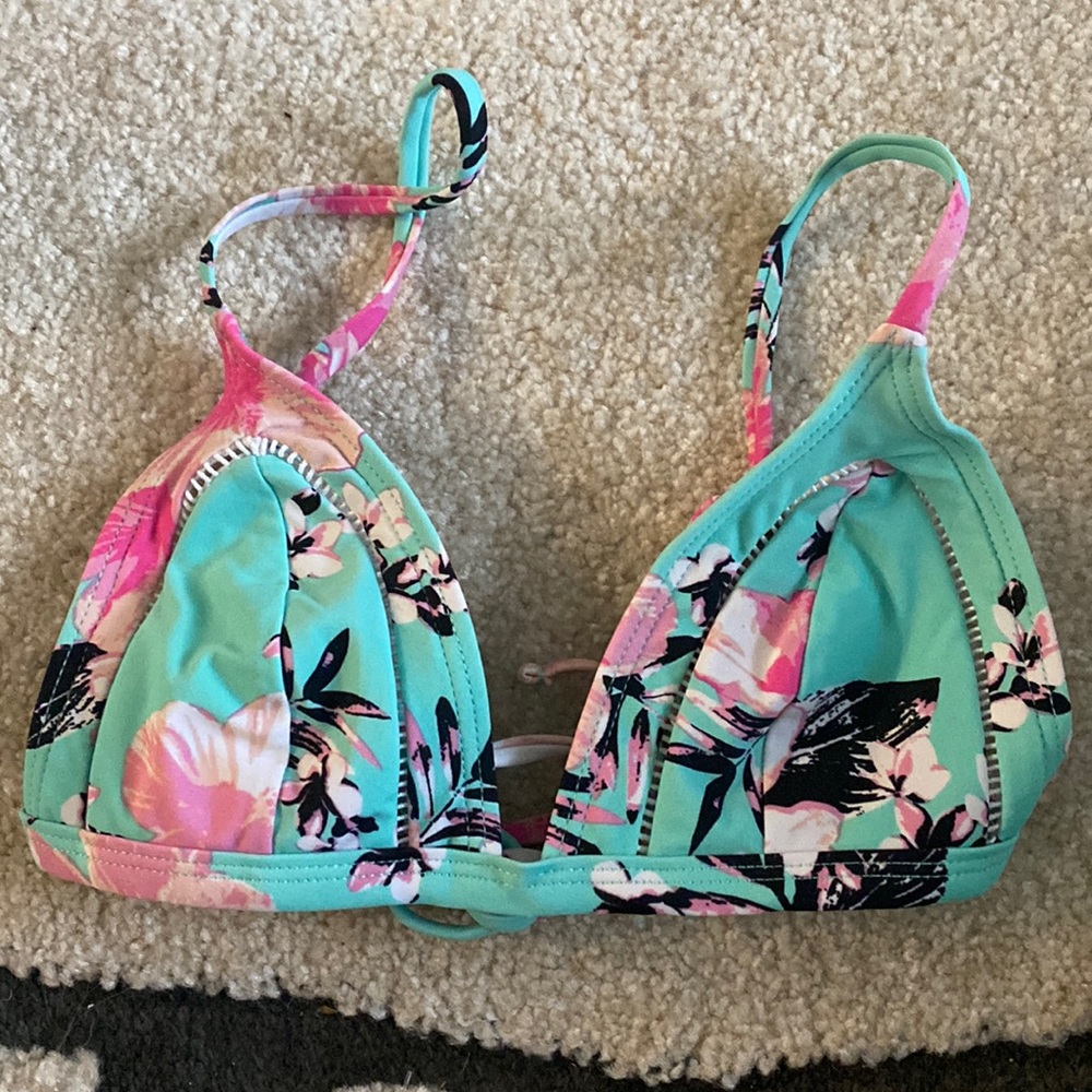Tropical Printed Bikini Top